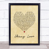 Bon Iver Skinny Love Vintage Heart Song Lyric Print