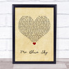 ELO Mr Blue Sky Vintage Heart Song Lyric Print