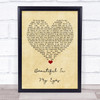 Joshua Kadison Beautiful In My Eyes Vintage Heart Song Lyric Quote Music Print