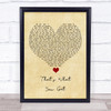 Paramore That's What You Get Vintage Heart Song Lyric Quote Music Print