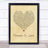 Brighten Forever In Love Vintage Heart Song Lyric Quote Music Print