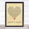 James Blunt Heart To Heart Vintage Heart Song Lyric Quote Music Print