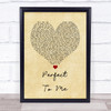 Anne-Marie Perfect To Me Vintage Heart Song Lyric Quote Music Print