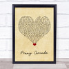 Roy Orbison Penny Arcade Vintage Heart Song Lyric Quote Music Print