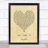 The Black Crowes She Talks To Angels Vintage Heart Song Lyric Wall Art Print