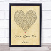 Sigala & Ella Eyre Came Here For Love Vintage Heart Song Lyric Wall Art Print