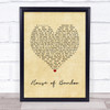 Andy Williams House of Bamboo Vintage Heart Song Lyric Wall Art Print