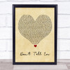 Jeremih Don't Tell Em Vintage Heart Song Lyric Wall Art Print