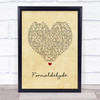 Editors Formaldehyde Vintage Heart Song Lyric Wall Art Print