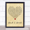 Keane Bend & Break Vintage Heart Song Lyric Wall Art Print