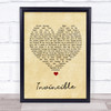 Muse Invincible Vintage Heart Song Lyric Wall Art Print