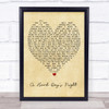 A Hard Day's Night The Beatles Vintage Heart Quote Song Lyric Print