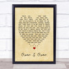 Over & Over Fleetwood Mac Vintage Heart Quote Song Lyric Print Over & Over Fleetwood Mac Vintage Heart Quote Song Lyric Print