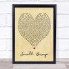 Small Bump Ed Sheeran Vintage Heart Quote Song Lyric Print