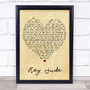 Hey Jude The Beatles Vintage Heart Quote Song Lyric Print