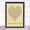 Rewrite The Stars The Greatest Showman Vintage Heart Song Lyric Quote Print