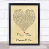 From This Moment On Shania Twain Vintage Heart Song Lyric Quote Print