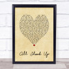 Elvis Presley All Shook Up Vintage Heart Song Lyric Quote Print