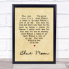 Elvis Presley Blue Moon Vintage Heart Song Lyric Quote Print