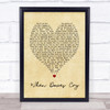 Prince When Doves Cry Vintage Heart Song Lyric Quote Print