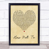 Dan + Shay How Not To Vintage Heart Song Lyric Quote Print