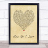 LeAnn Rimes How Do I Live Vintage Heart Song Lyric Quote Print