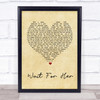 Roger Waters Wait For Her Vintage Heart Song Lyric Quote Print