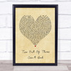 Meat Loaf Two Out Of Three Ain't Bad Vintage Heart Song Lyric Quote Print