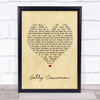 The Stone Roses Sally Cinnamon Vintage Heart Song Lyric Quote Print