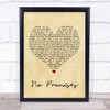 Shawn Mendes No Promises Vintage Heart Song Lyric Quote Print