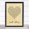 Adam Levine Lost Stars Vintage Heart Song Lyric Quote Print