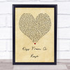 Seal Kiss From A Rose Vintage Heart Song Lyric Quote Print