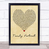 Pink Family Portrait Vintage Heart Song Lyric Quote Print