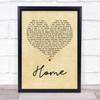 Depeche Mode Home Vintage Heart Song Lyric Quote Print