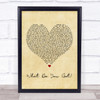 Bon Jovi What Do You Got Vintage Heart Song Lyric Quote Print