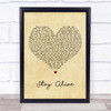 Jos??« Gonz??¡lez Stay Alive Vintage Heart Song Lyric Quote Print