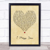 Blink-182 I Miss You Vintage Heart Quote Song Lyric Print