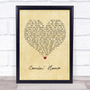 City And Colour Comin' Home Vintage Heart Quote Song Lyric Print