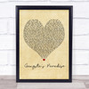 Coolio Gangsta's Paradise Vintage Heart Quote Song Lyric Print