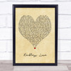 Cory Asbury Reckless Love Vintage Heart Quote Song Lyric Print