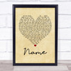 Goo Goo Dolls Name Vintage Heart Quote Song Lyric Print