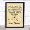 Queen Who Wants To Live Forever Vintage Heart Quote Song Lyric Print