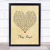 Westlife This Rose Vintage Heart Quote Song Lyric Print
