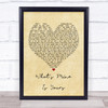 Kane Brown What's Mine Is Yours Vintage Heart Song Lyric Print