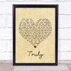 Lionel Richie Truly Vintage Heart Song Lyric Print