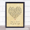 Gladys Knight Help Me Make It Through The Night Vintage Heart Song Lyric Print