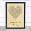 Boney M Brown Girl In The Ring Vintage Heart Song Lyric Print