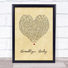 Lana Del Rey Brooklyn Baby Vintage Heart Song Lyric Print