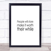 People Stare Quote Print Poster Typography Word Art Picture