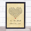 Vic Damone On the Street Where You Live Vintage Heart Song Lyric Print